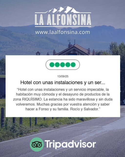 Muy honrados de recibir estas reseñas de #5bubblereviews en @tripadvisor de nuestros viajeros. Mil gracias por vuestras visitas y por éstas reseñas maravillosas. 
.
📞 658 88 45 54 🖥️ laalfonsina.com
#AlfonsinaHotel #HotelesRurales #HotelesConEncanto #CantabriaMasXDescubrir #DondeFonso #SantibañezdeCarriedo #DesayunoPasiego #vallespasiegos #cantabria #cantabriainfinita #spain #inspiration #relax #igtravel #naturaleza_cantabria #nature #travelgram #cabárceno #naturephotography #travelblog #naturaleza #goodlife #landscape #countryside #travel #vacation #estaes_cantabria #hotelconencanto