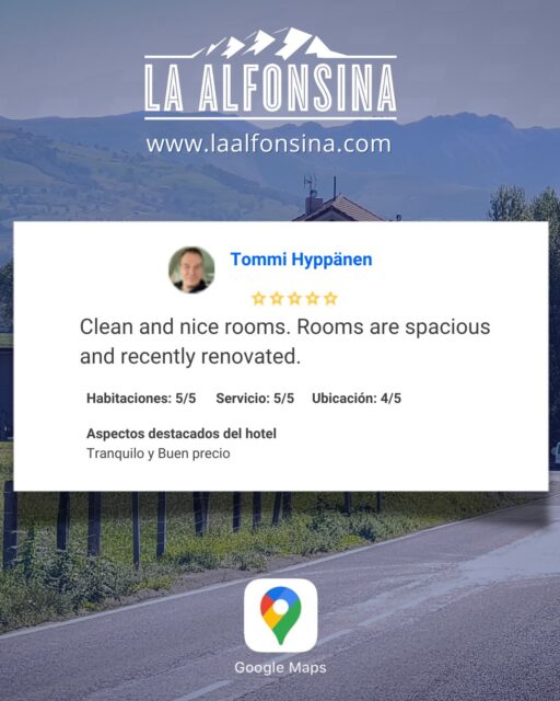 Muchas gracias por su reciente estancia y por dedicar unos minutos a compartir su valoración. Sus amables palabras son una gran motivación para todo nuestro equipo. Esperamos tener el placer de darle la bienvenida nuevamente en Hotel La Alfonsina durante su próxima visita. 
.
📞 658 88 45 54 🖥️ laalfonsina.com
#AlfonsinaHotel #HotelesRurales #HotelesConEncanto #CantabriaMasXDescubrir #DondeFonso #SantibañezdeCarriedo #DesayunoPasiego #vallespasiegos #cantabria #cantabriainfinita #spain #inspiration #relax #igtravel #naturaleza_cantabria #nature #travelgram #cabárceno #naturephotography #travelblog #naturaleza #goodlife #landscape #countryside #travel #vacation #estaes_cantabria #hotelconencanto